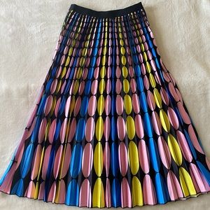 Women’s Pleated Polka Dot Skirt Sz L